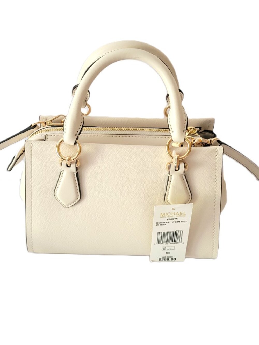 Michael Kors Marilyn Small Messenger Satchel Handbag Light Cream Multi Floral - Picture 4 of 7